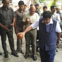 परिवहन भवन, नई दिल्ली में 09 अगस्त, 2016 को स्वचालित कार पार्किंग भूमि पूजन।