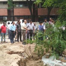 परिवहन भवन, नई दिल्ली में 09 अगस्त, 2016 को स्वचालित कार पार्किंग भूमि पूजन।