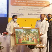 Inauguration and Foundation Laying Ceremony of 16 projects in the state of Manipur held on 12th July, 2021