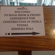 Road Show and Pre-Bid Conference for Zojila Tunnel in Hyderabad on 19th August 2016
